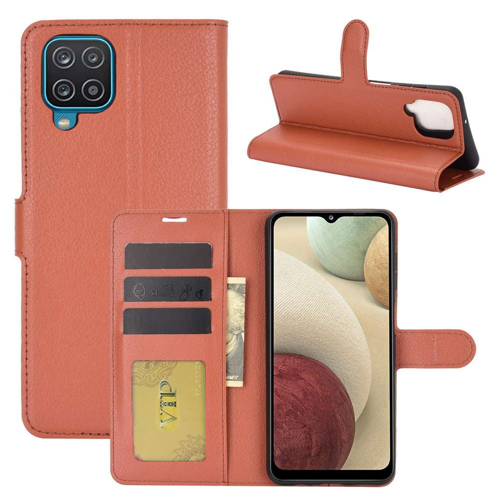 Étui portefeuille Folio en cuir pour Samsung Galaxy A12 / M12 / F12 Étui portefeuille Folio en cuir pour Samsung Galaxy A12 / M12 / F12
